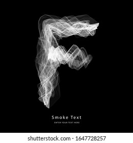 Texto de letra del alfabeto de la letra de la letra de la letra del humo abstracto efecto de brocha de pluma ahumada.