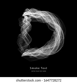 Abstract smoke upper case alphabet letter text art smoky pen brush effect.