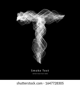 Texto de letra del alfabeto de la letra de la letra de la letra del humo abstracto efecto de brocha de pluma ahumada.
