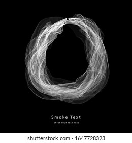 Abstract smoke upper case alphabet letter text art smoky pen brush effect.
