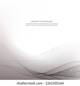 
Abstract smoke wave on gray background
