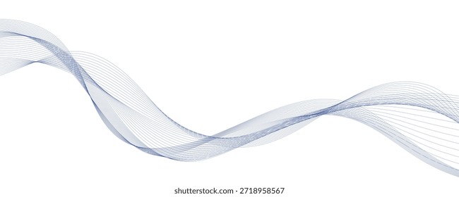 linhas onduladas de fumaça abstratas isoladas no branco
