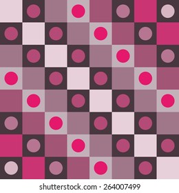 Abstract smoky pink polka dot op art background