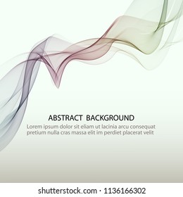 
Abstract smoky wave on a gray background. Element of design