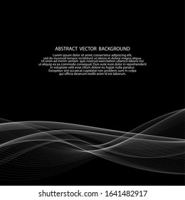 abstract smoky wave. vector lines