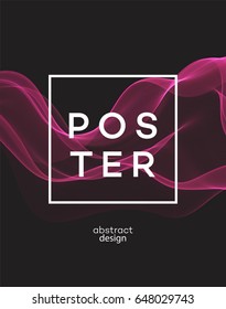 Abstract smoky waves background. Template brochure jh poster design. Vector illustration EPS10