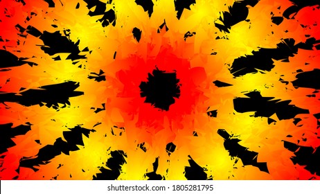Abstract smoldering red black gradient color