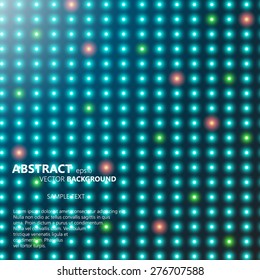 Abstract smooth background with glowing rows of halftone dots