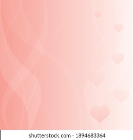 Resumen de fondo suave con olas y corazones