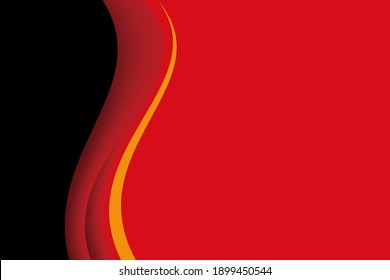 Abstract Smooth Black and Red Wavy Background Design Template Vector, Professional Flowing Red Mesh Gradient Element with Copy Space for Text