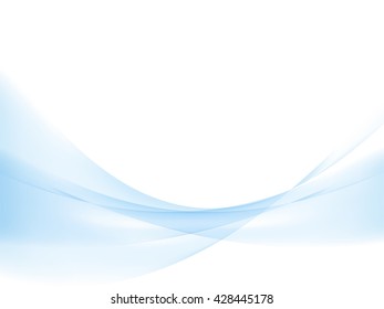 Diseño abstracto de vectores de ondas de fondo azul liso.
