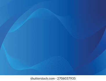 Abstract and smooth blue curvy template for presentation