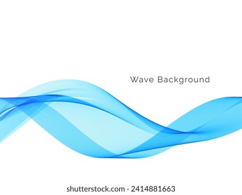 Abstract smooth blue flowing wave background 