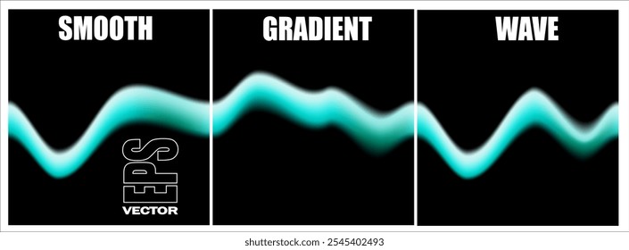 Abstrato suave azul gradiente onda eps vetor . 