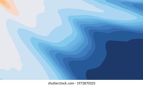 abstract smooth blue wave background graphic art