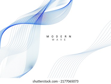 Abstract smooth blue wave background vector