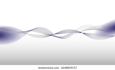 An abstract smooth blue wave design in digital art style on white background, This content was created using vector drawing tools and software, not generated by AI