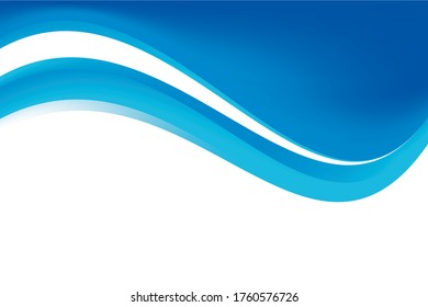 Abstract Smooth Blue Wavy Background Design Stock Vector (Royalty Free ...