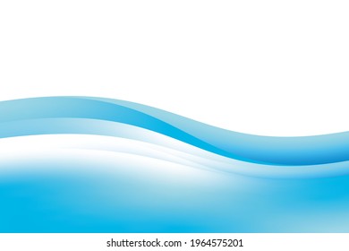 Resumen del vector de plantilla de diseño de fondo de onda azul suave, elemento degradado de malla azul fresco profesional con espacio de copia para texto