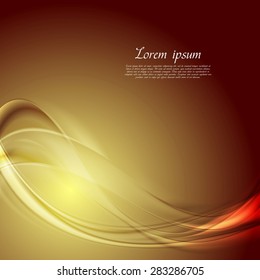 Abstract smooth blurred waves bright background. Vector design