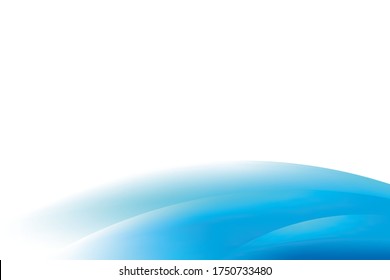 Abstract Smooth Blurry Blue White Background Design, Fresh Blue Background Template Vector