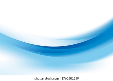 Resumen Diseño de fondo de curva blanca azul y nítida suave, Vector de plantilla de fondo blanco azul y fresco