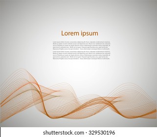 Abstract smooth bright lines on gray background