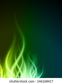 Abstract smooth burn flame fire vector background