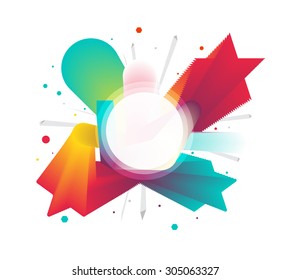 Abstract smooth color explode from center. vector illustration