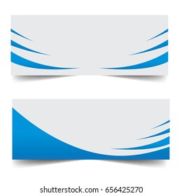 Abstract smooth color wave banner vector. Curve flow blue motion illustration. 
