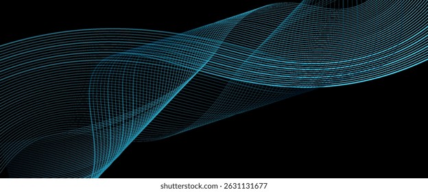 Abstract smooth color wave . Curve flow orange motion illustration 