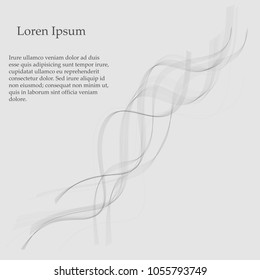 Abstract smooth color wave vector. Illustration of a colored flow curve motion