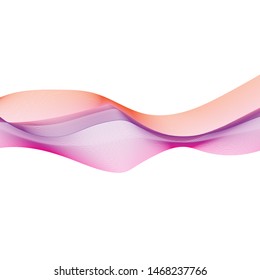 Abstract smooth color wave vector. Curve flow motion illustration