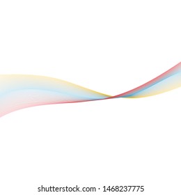 Abstract smooth color wave vector. Curve flow motion illustration