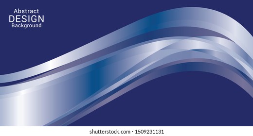 Abstract smooth color wave vector. Curve flow blue motion illustration. Smoke design. Vector lines.