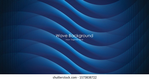 Abstract smooth color wave vector. Curve flow blue motion illustration. Smoke design.