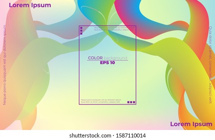 Abstract smooth color wave vector. Curve flow motion illustration. for brochure, website, flyer design.