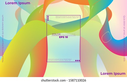 Abstract smooth color wave vector. Curve flow motion illustration. for brochure, website, flyer design.