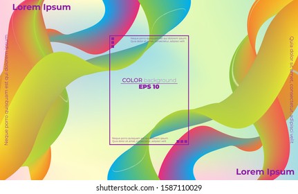 Abstract smooth color wave vector. Curve flow motion illustration. for brochure, website, flyer design.
