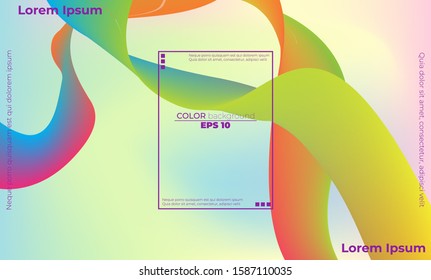 Abstract smooth color wave vector. Curve flow motion illustration. for brochure, website, flyer design.