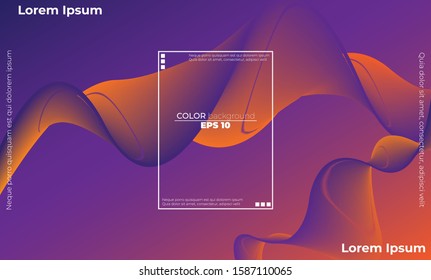 Abstract smooth color wave vector. Curve flow motion illustration. for brochure, website, flyer design.