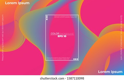 Abstract smooth color wave vector. Curve flow motion illustration. for brochure, website, flyer design.