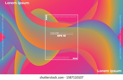Abstract smooth color wave vector. Curve flow motion illustration. for brochure, website, flyer design.