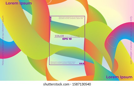 Abstract smooth color wave vector. Curve flow modern geometric dynamic motion style Suitable For Wallpaper, Banner, Background, Card, Book Illustration, landing page, social media, sale, gift card,