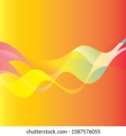 
Abstract smooth color wave vector. Curve flow colorful motion illustration. Smoke design. Vector lines.
