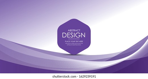 Abstract smooth color wave vector. Curve flow purple motion illustration. Smoke design.