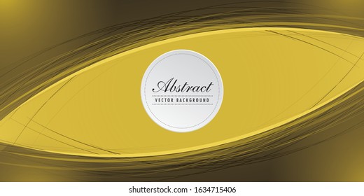 Abstract smooth color wave vector. Curve flow yellow motion illustration. Smoke design. Vector lines.