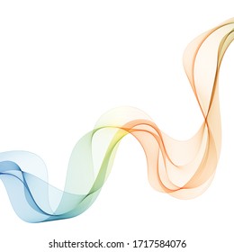 Abstract smooth color wave vector. Curve flow motion illustration