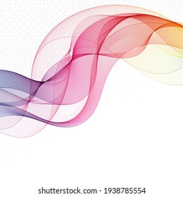 Abstract smooth color wave vector. Curve flow motion illustration