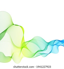 Abstract smooth color wave vector. Curve flow motion illustration